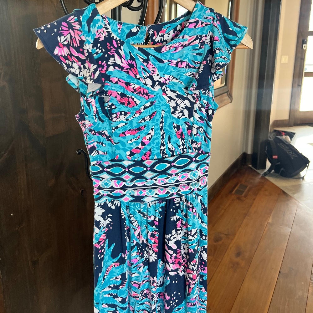 Lilly Pulitzer Maxi Dress, blue tones